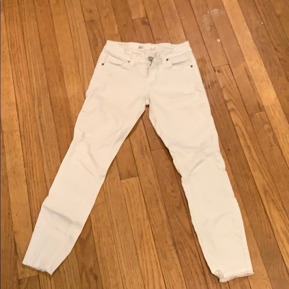 White cropped skinny jeans size 0